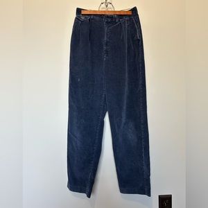 Vintage Eddie Bauer corduroy high waisted blue pants